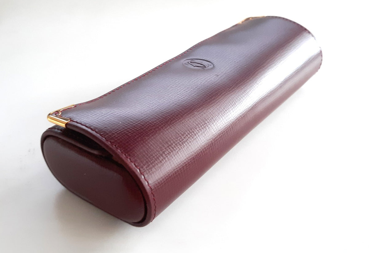 Vintage Cartier Hard Case Red Leather Eyeglasses CASE