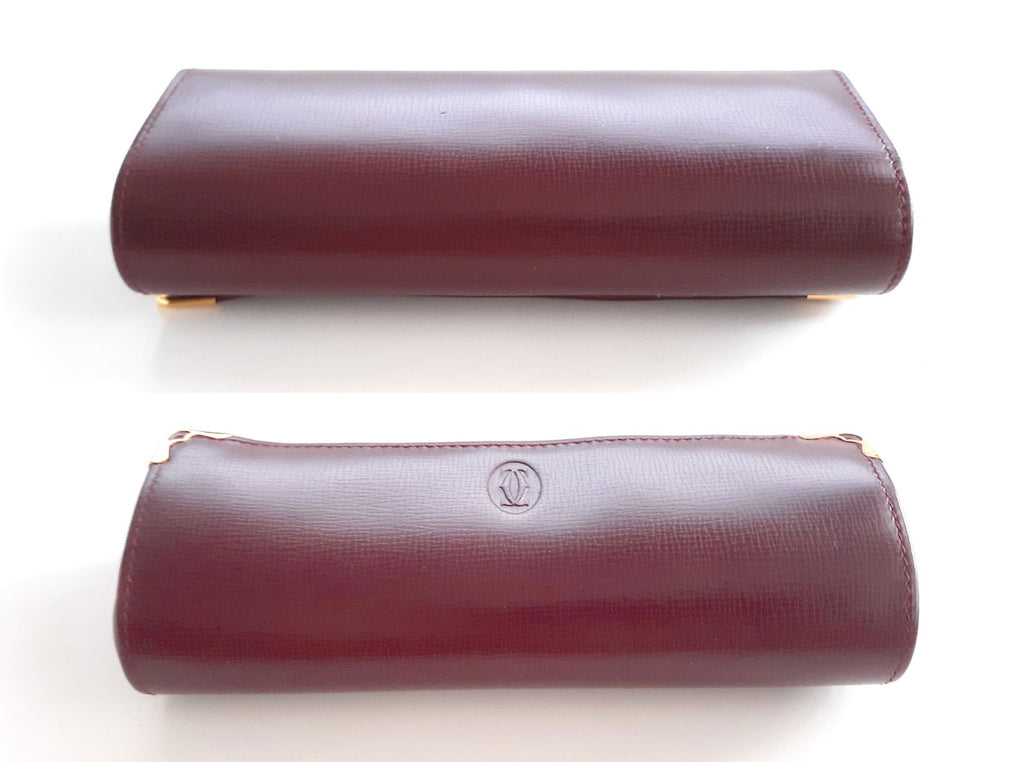 Vintage Cartier Hard Case Red Leather Eyeglasses CASE