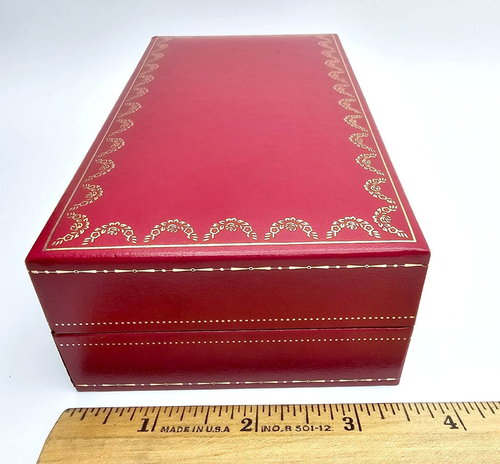 Authentic Cartier Glasses Red Hard Case CO712 6.7"×3.5"×2"