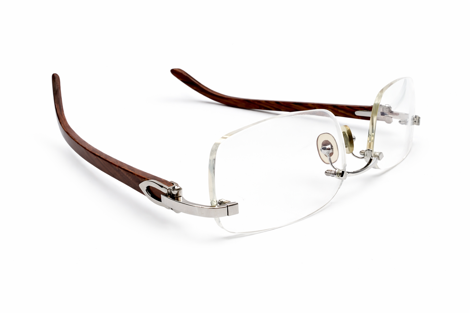 Luxury Vintage Cartier Bubinga Wood Eyewear – Authentic – Made in France