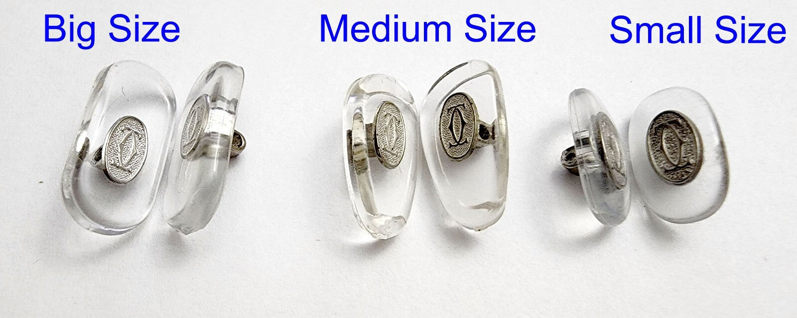 Cartier Eyeglasses Nose Pads Replacement Small + Free Screwdriver