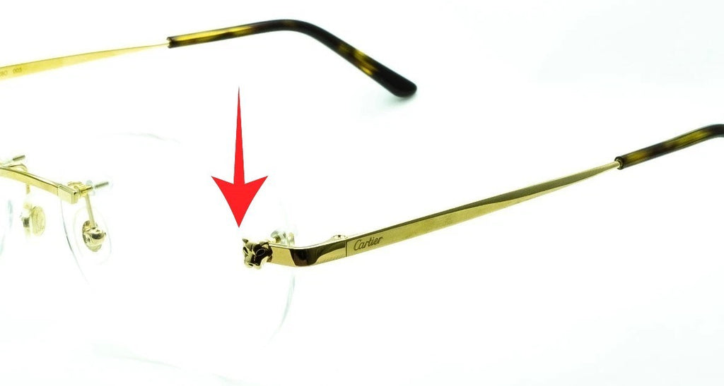 Authentic Cartier Glasses Parts Rimless Nose Bridge C Décor Panther Hinge