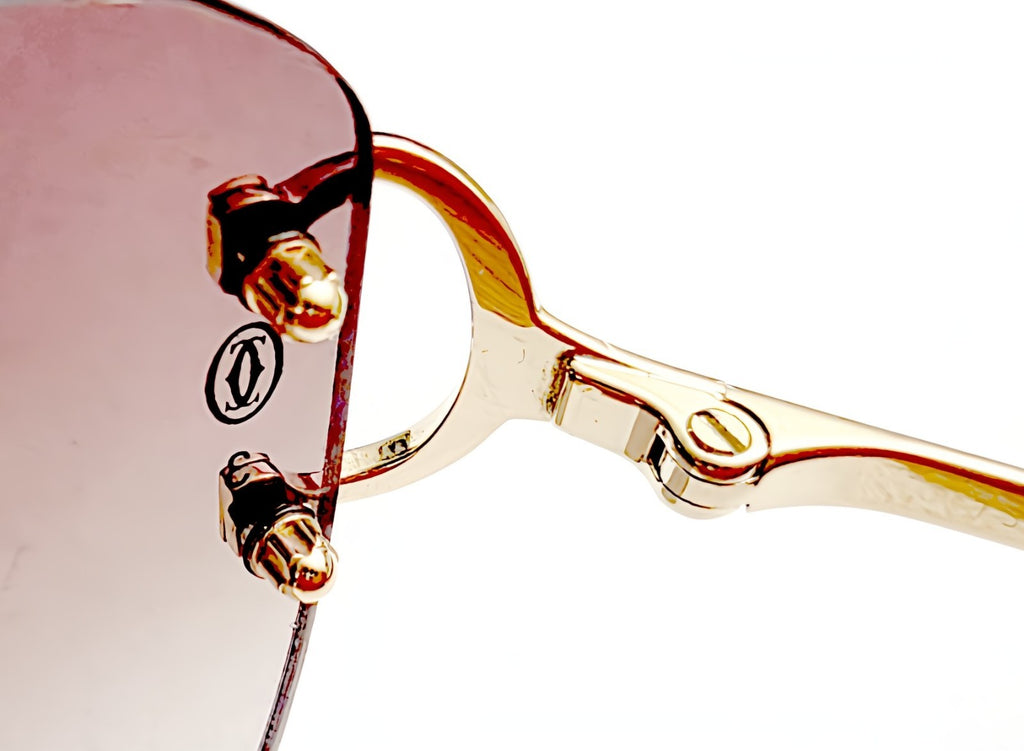 Auth Cartier Glasses Replacement Nuts/Caps - Gold/Silver + Free Washers