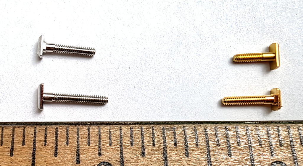 NEW! Curved Rectangle Cartier Screw  1xSet/$39 - Silver/Gold + Free Screwdriver
