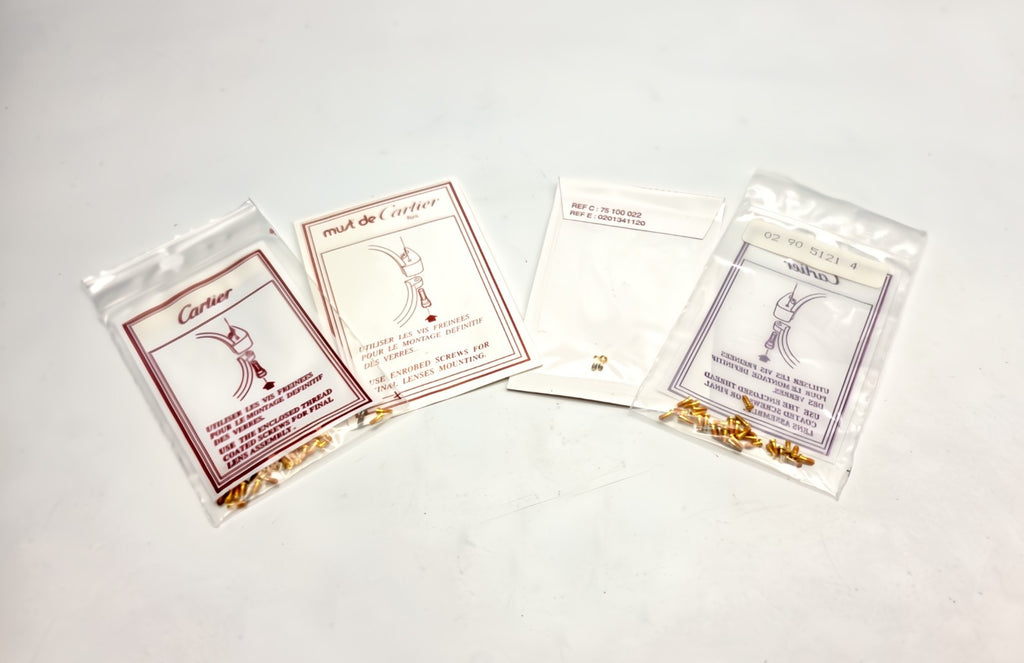 Authentic Cartier Vintage Eyeglasses Hinge Screw Gold/Silver - $39 each
