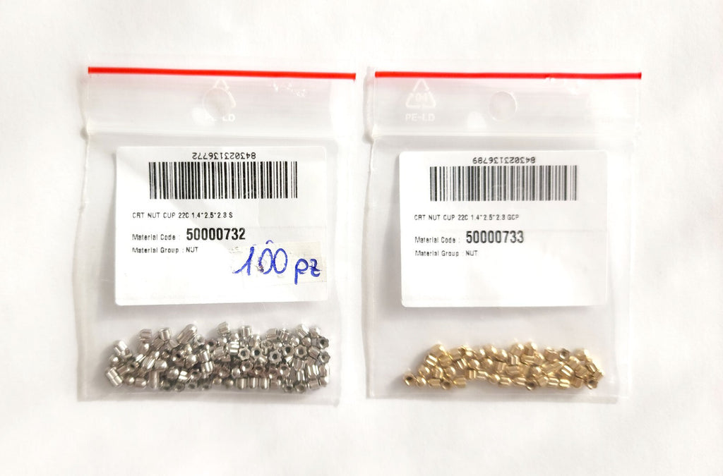 NEW! Auth Cartier Nuts/Caps/Bushing - Gold/Silver + Free Washers