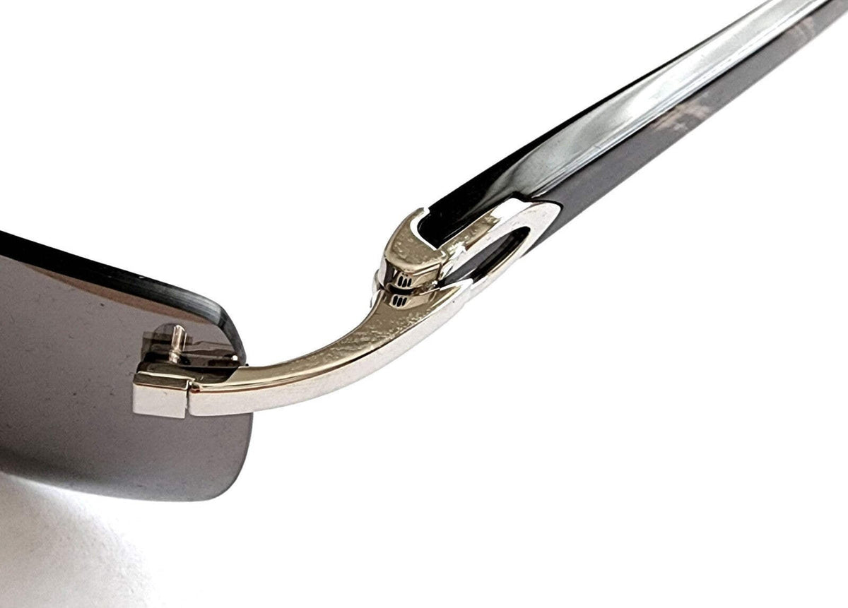 New Auth Cartier Square Screw Gold/Silver