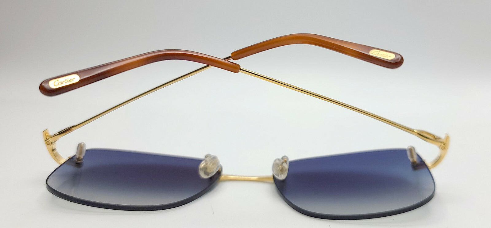 NEW! Authentic Cartier Eyeglasses Parts Tortoise Temple Ends