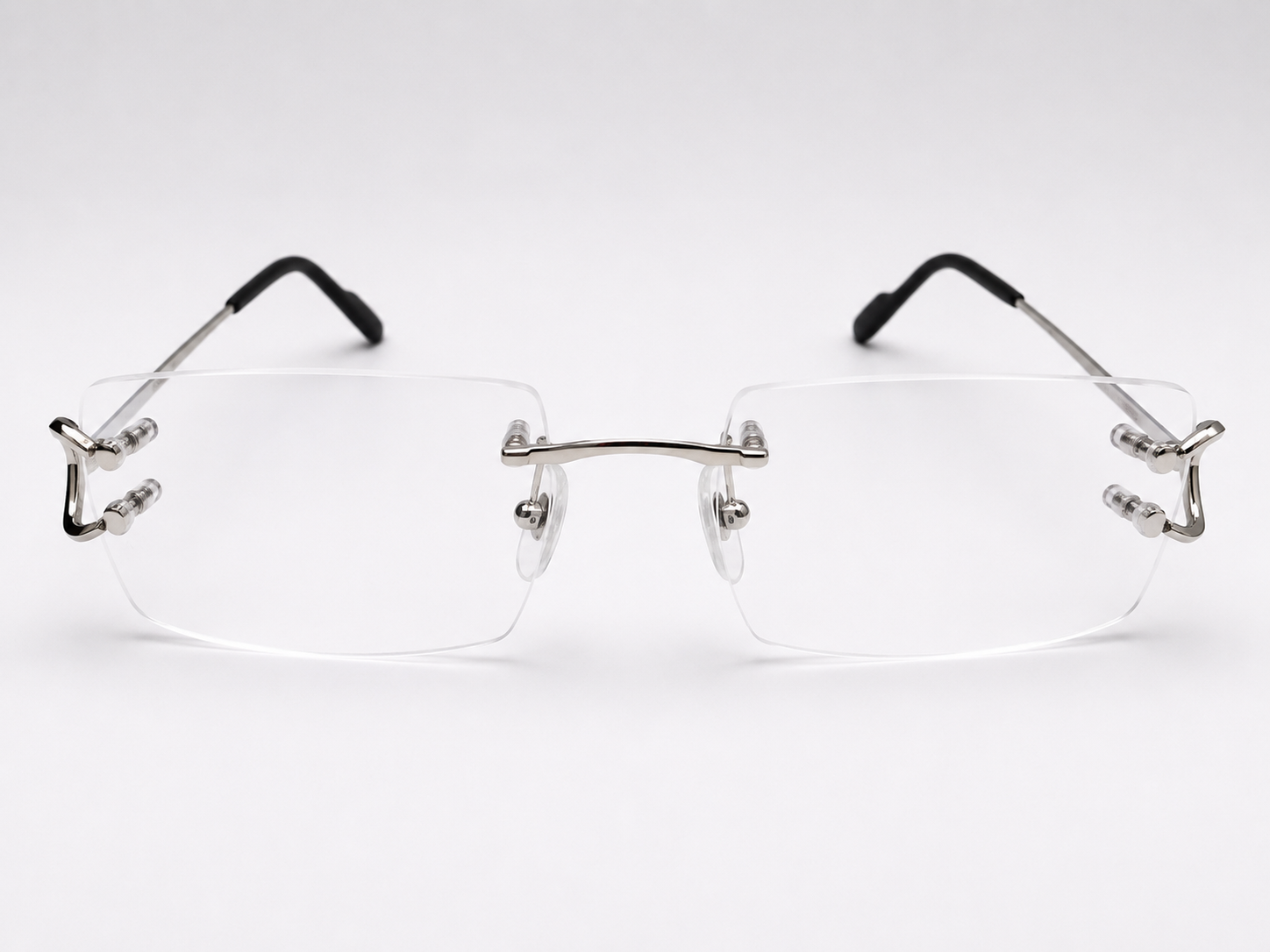 NEW Authentic Cartier CT0344O Silver Geometric Eyeglasses