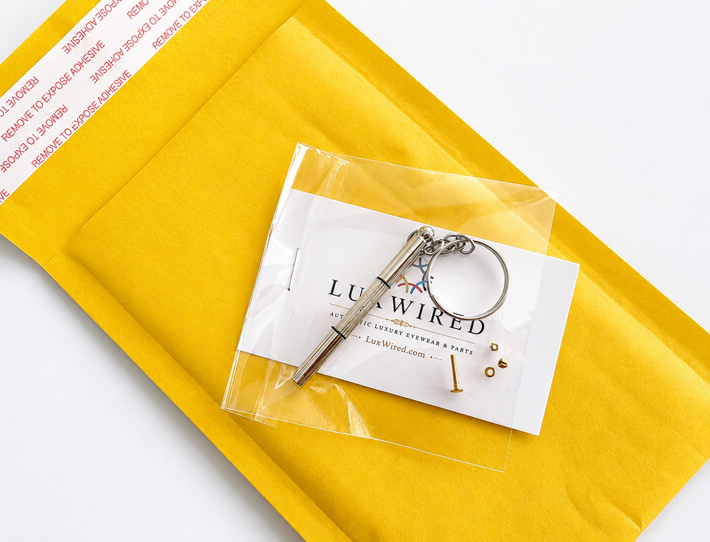 NEW! Curved Rectangle Cartier Screw  1 Set/$45 - Silver/Gold + Free Screwdriver