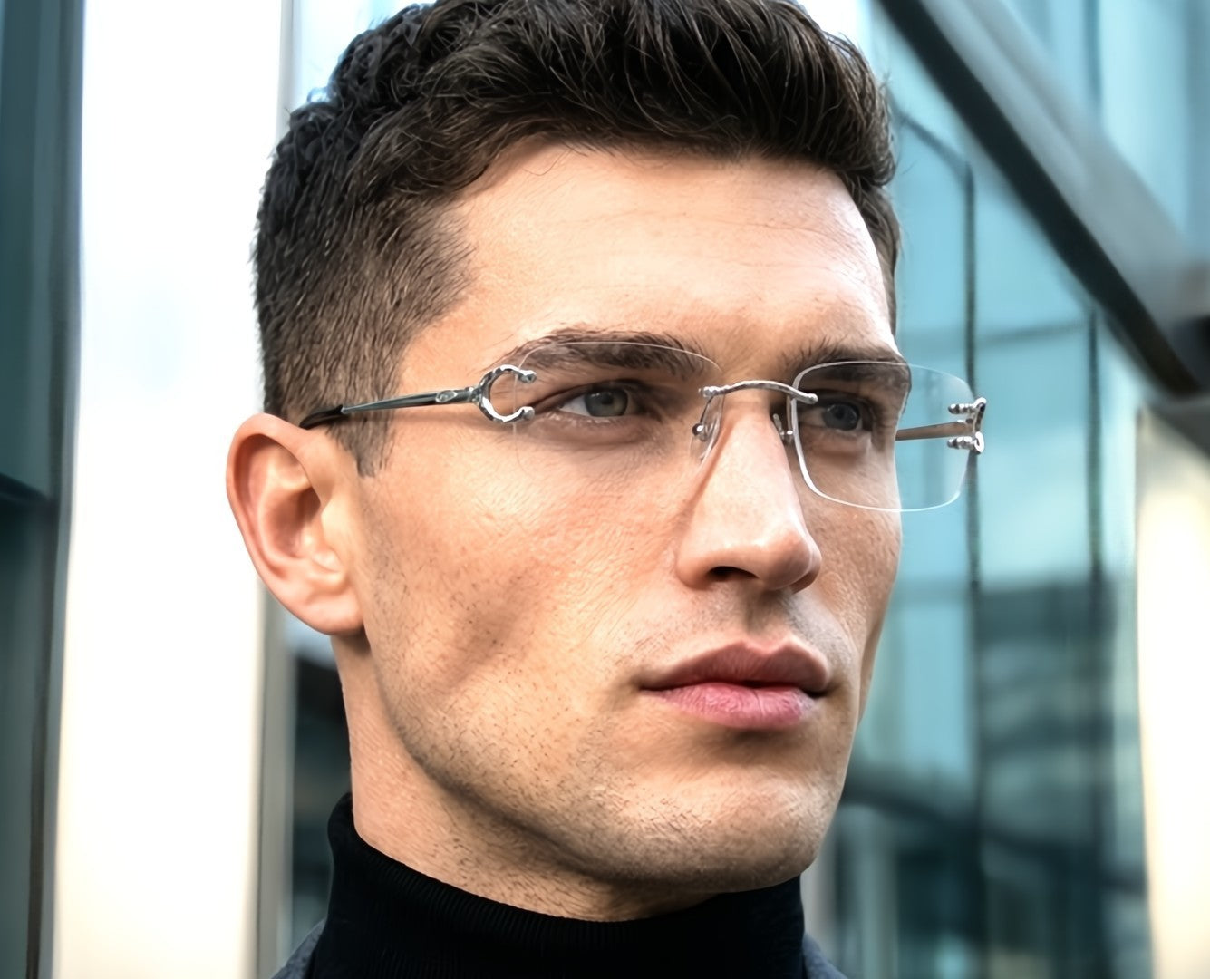 NEW Authentic Cartier CT0344O Silver Geometric Eyeglasses