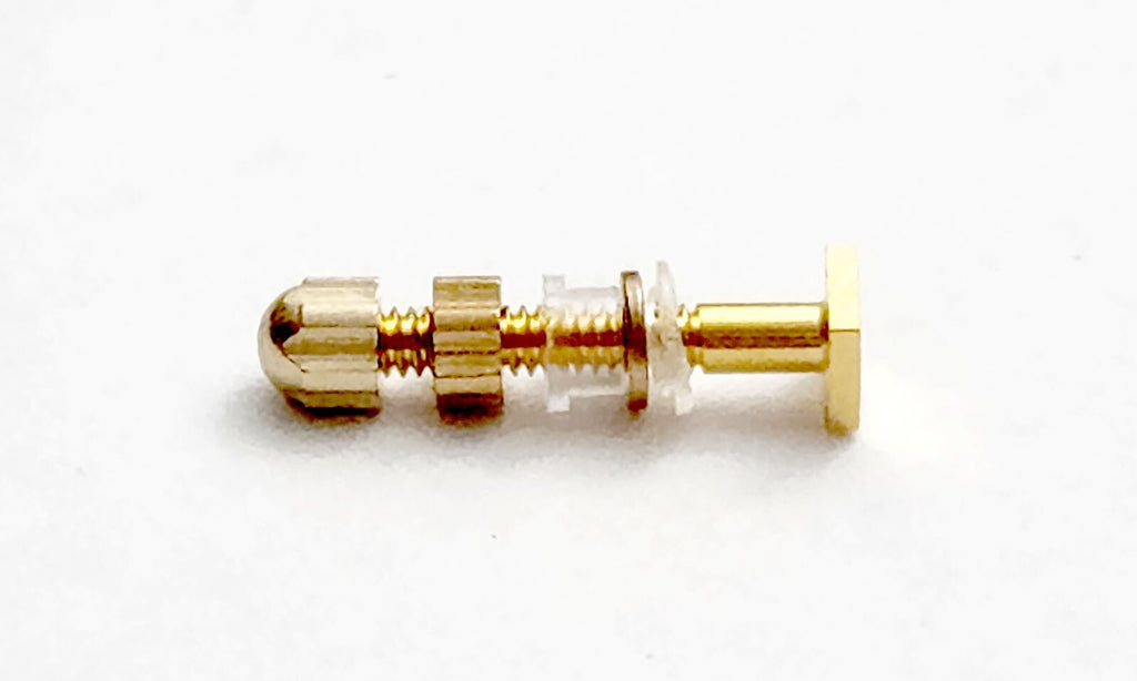 Authentic Cartier Square Screw Caps Gold w/ Washers for Eyeglasses Small