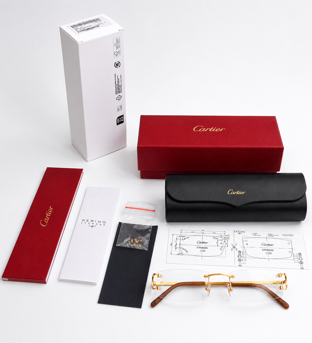 NEW! Cartier Big C Piccadilly Gold Glasses CT0092O