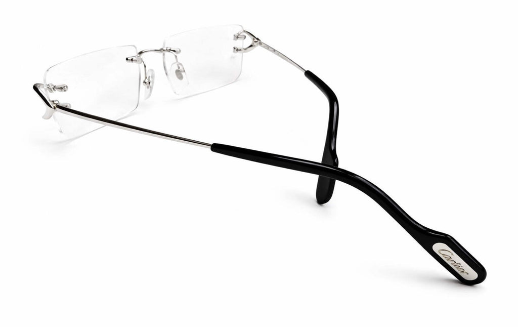 Authentic Cartier Silver/Black Temple Tips Replacement for Cartier Glasses Pair