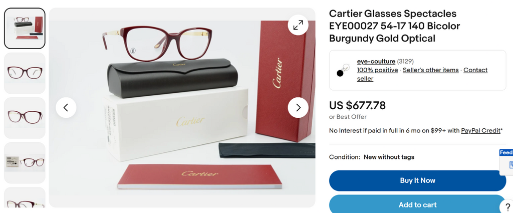 New! Cartier Eyeglasses EYE00027