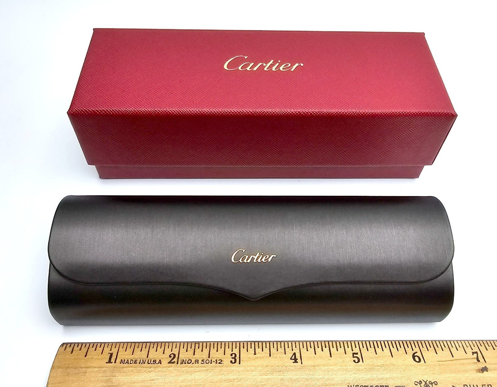 Authentic Cartier Glasses Packaging Set Medium Box Case Cloth Certificate