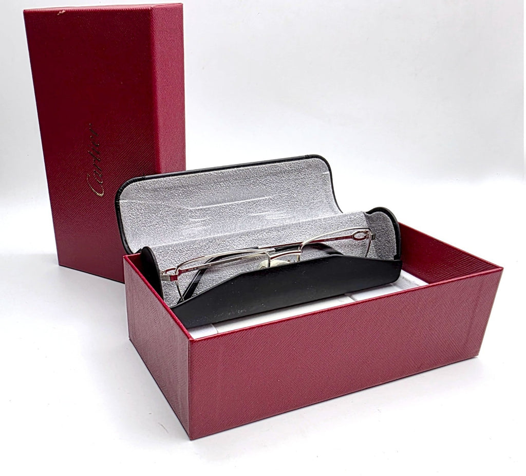 New Authentic Cartier Red Glasses Sunglasses Box Case Small