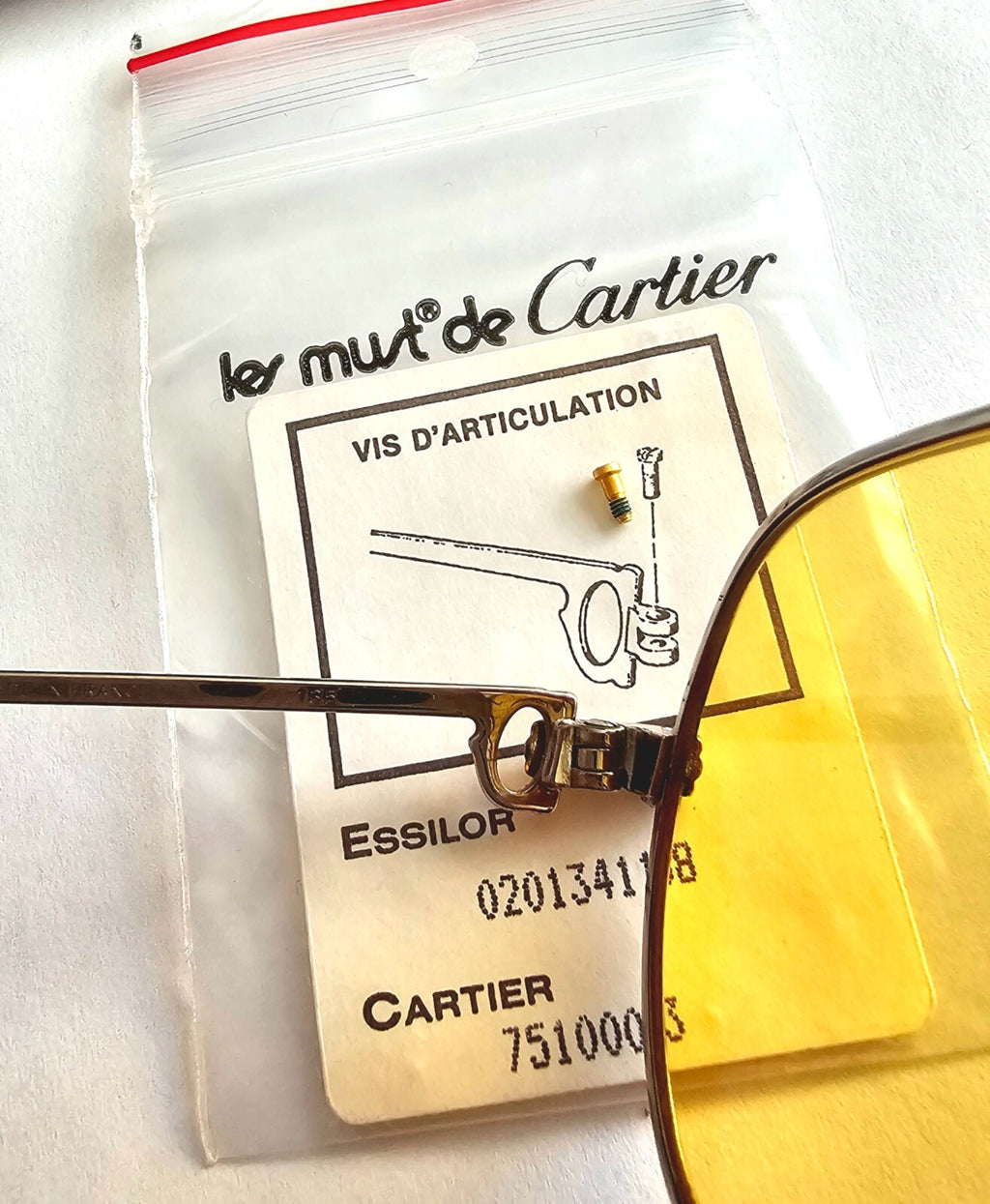 Authentic Cartier Glasses Replacement Screws Gold Silver Pair + Free Screwdriver