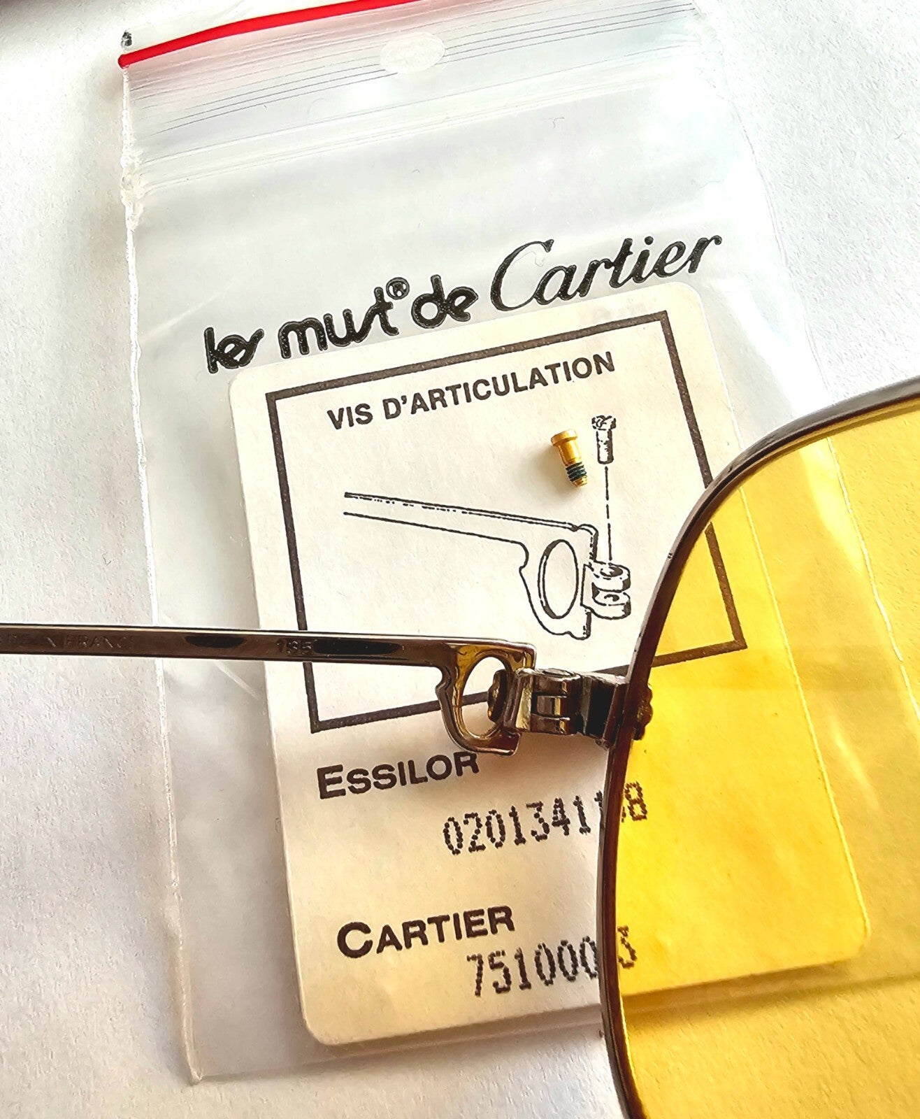 Authentic Cartier Glasses Replacement Screws Gold Silver Pair + Free Screwdriver