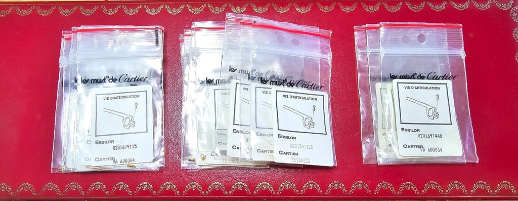 Authentic Cartier Glasses Replacement Screws Gold Silver Pair + Free Screwdriver
