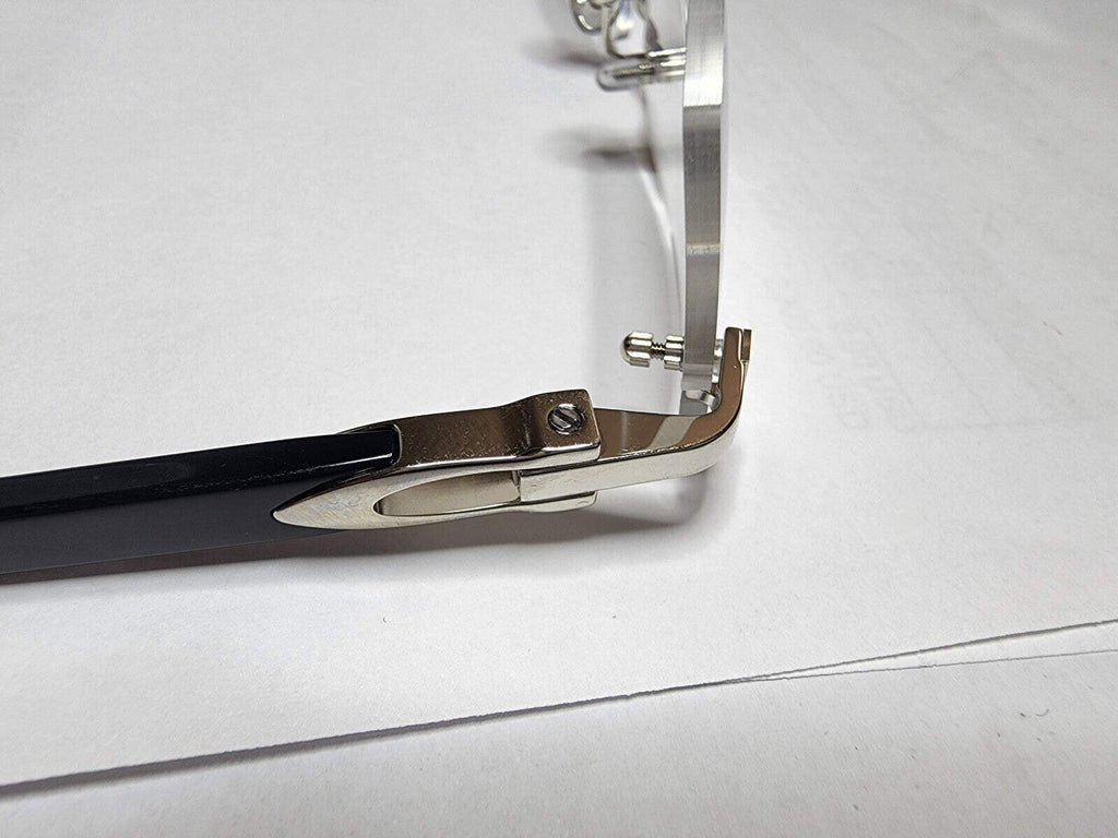 NEW! Auth Cartier Glasses Parts Caps and Bushing - SILVER - Free Screw Driver