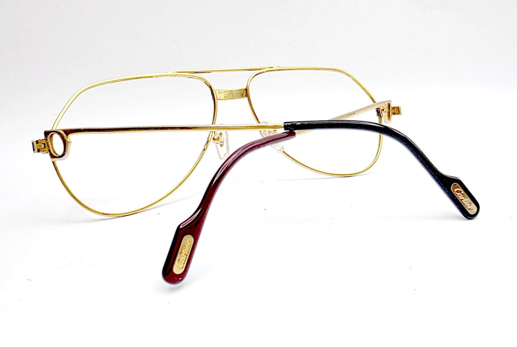 Authentic Cartier Gold/Black Temple Tips Replacement (1 Pair / 2 Pieces)
